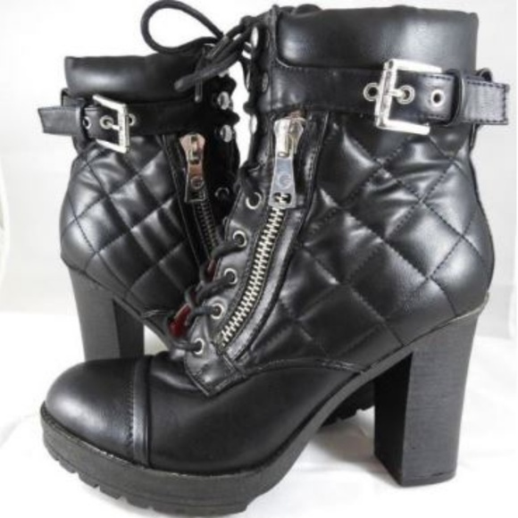 Guess Shoes - GUESS Punk Combat Shoes Womens Ankle Boot 8.5